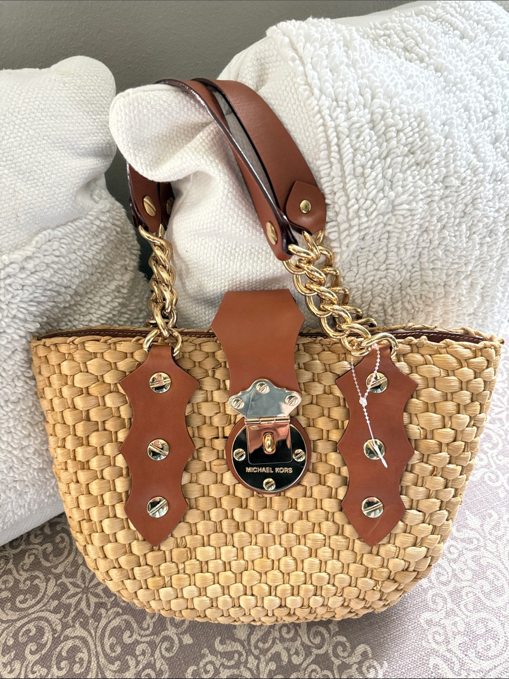 Michael Kors Santorini Raffia - Like New w/ Dust Bag, Rare